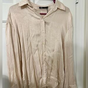 ZARA SATIN EFFECT SHIRT